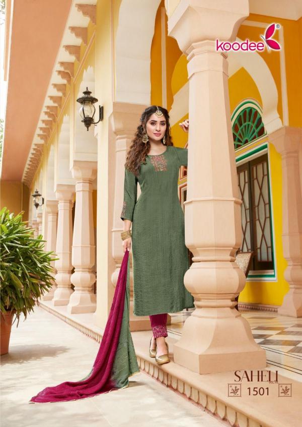 Koodee Saheli 15 Festive Wear Chinon Designer Ready Made Collection